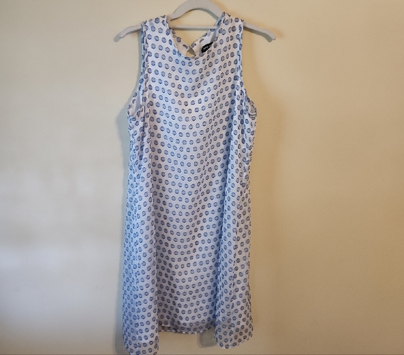 Nine West White and Blue Patterned Dress - Picture 2 of 6
